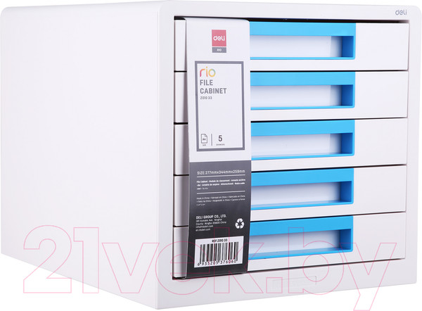 Изображение товара Лоток для бумаг Deli Rio / Z01033 (белый/голубой)