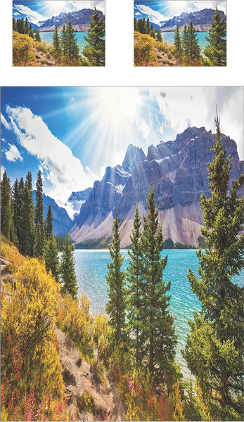 Изображение товара Набор текстиля для спальни Ambesonne Горное озеро 160x220 / bcsl_32237