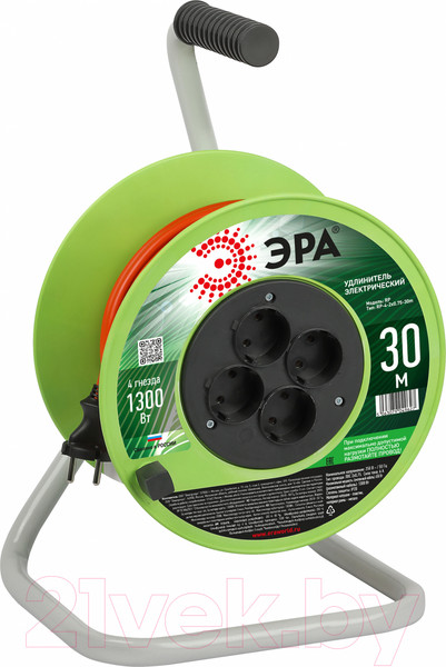 Изображение товара Удлинитель на катушке ЭРА RP-4-2x0.75-30м / Б0059780