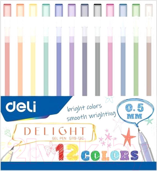 Изображение товара Набор гелевых ручек Deli Delight / G11912C (12цв)