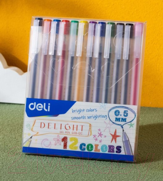 Изображение товара Набор гелевых ручек Deli Delight / G11912C (12цв)