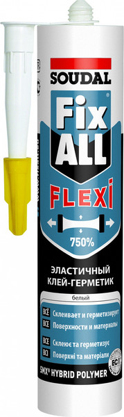 Изображение товара Клей-герметик Soudal Fix All Flexi гибридный /134902 (290мл, серый)