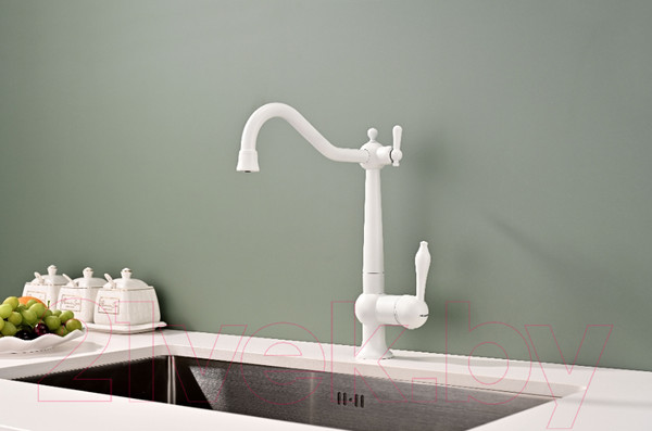 Изображение товара Смеситель Paulmark Retro Re213226-431 (белый матовый)