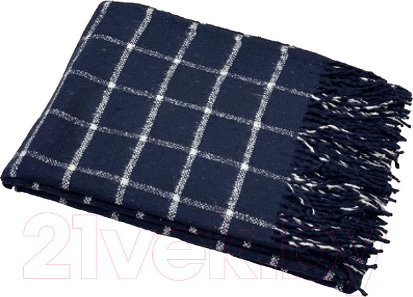 Изображение товара Плед Vladi Палермо Soul 140x200 / 12991 15S (темно-синий/белый/темно-синий)