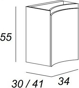 Изображение товара Консоль для ванной Cezares Vague 44223 (правый)