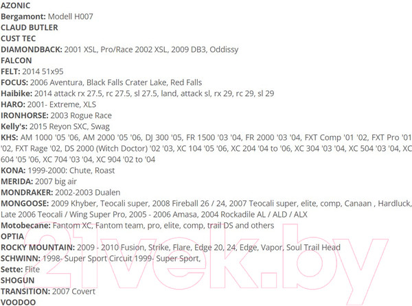 Изображение товара Держатель заднего переключателя FORCE DRP-005