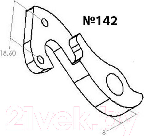 Изображение товара Держатель заднего переключателя FORCE DRP-142