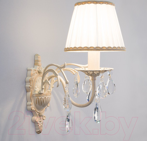 Изображение товара Бра Евросвет Amelia 3637/1 (бело-золотой/прозрачный хрусталь)