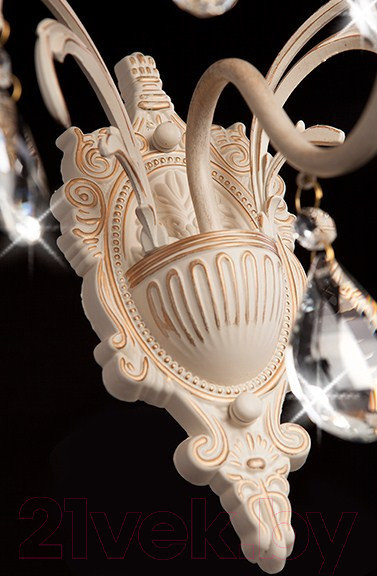 Изображение товара Бра Евросвет Amelia 3637/1 (бело-золотой/прозрачный хрусталь)