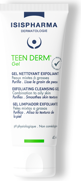 Изображение товара Гель для умывания ISISPHARMA Teen Derm Gel микроотшелушивающий для комбинир. жирной кожи (40мл)