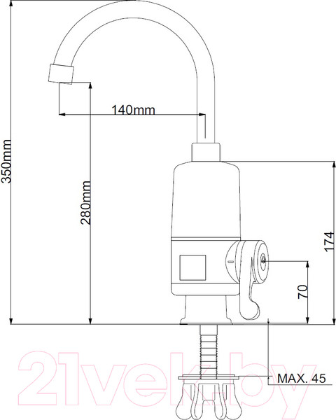 Изображение товара Смеситель РМС ЭЛ03