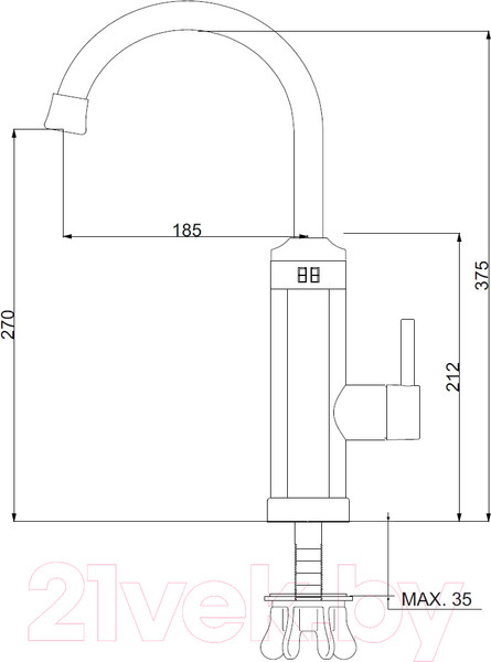 Изображение товара Смеситель РМС ЭЛ04