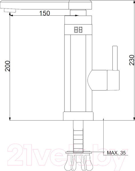 Изображение товара Смеситель РМС ЭЛ06