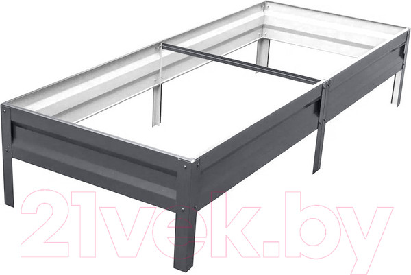 Изображение товара Грядка модульная Формула качества Оцинкованная 3000x1000x200 (графитовый серый)