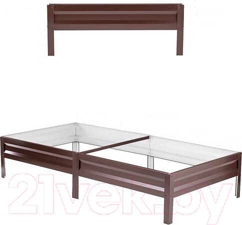 Изображение товара Грядка модульная Формула качества Оцинкованная 4000x1000x200 (шоколадно-коричневый)