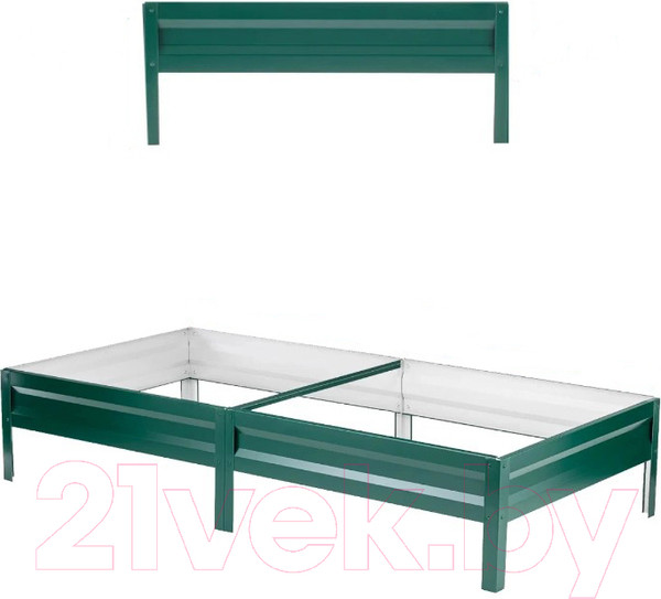 Изображение товара Грядка модульная Формула качества Оцинкованная 4000x1000x200 (зеленый мох)