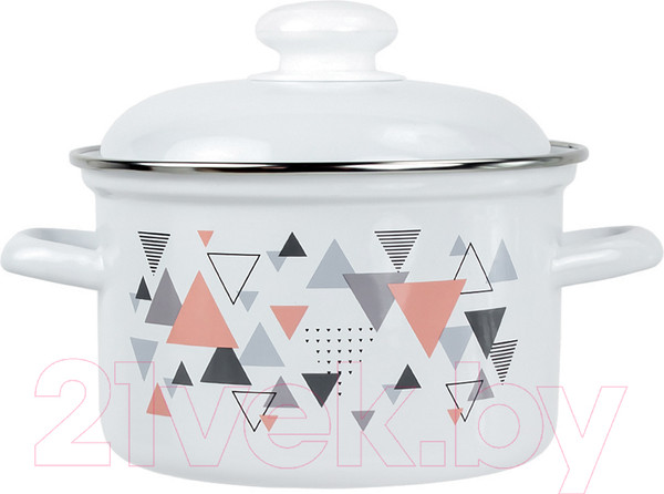 Изображение товара Кастрюля Лысьвенские эмали Треугольники С-1608 АП2/4