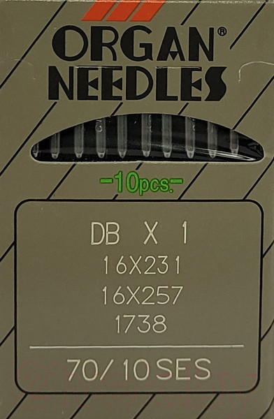 Изображение товара Набор игл для промышленной швейной машины Organ DBx1 70 SES ORG-10 (для трикотажа)