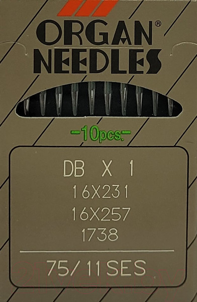Изображение товара Набор игл для промышленной швейной машины Organ DBx1 75 SES ORG-10 (для трикотажа)
