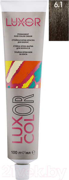 Изображение товара Крем-краска для волос Luxor Professional Luxcolor 6.1 (100мл, темный блондин пепельный)