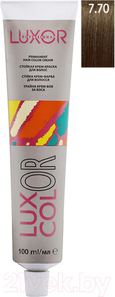 Изображение товара Крем-краска для волос Luxor Professional Luxcolor 7.70 (100мл, блондин интенсивный шоколадный)