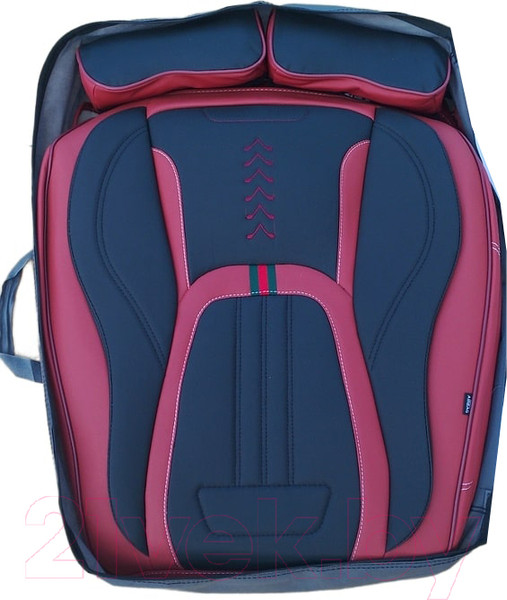 Изображение товара Комплект чехлов для сидений AVG 204048 (красный/черный)