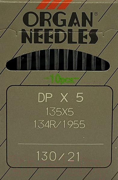 Изображение товара Набор игл для промышленной швейной машины Organ DPx5 130 ORG-10 (универсальные)