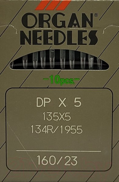 Изображение товара Набор игл для промышленной швейной машины Organ DPx5 160 ORG-10 (универсальные)