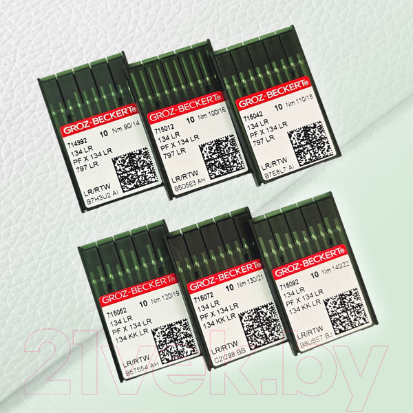 Изображение товара Набор игл для промышленной швейной машины Groz-Beckert 134 LR 110 GB-10 (для кожи)