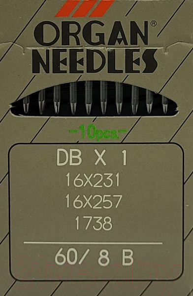 Изображение товара Набор игл для промышленной швейной машины Organ DBx1 60 B (SUK) ORG-10 (для высокоэластичных тканей)