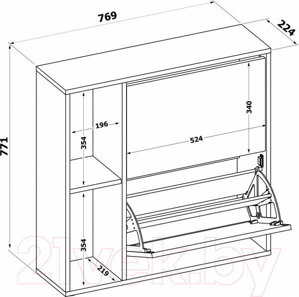 Изображение товара Тумба в прихожую Сокол-Мебель ТО-33 (белый)