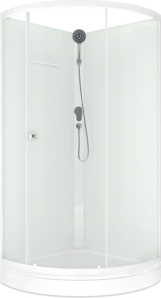 Изображение товара Душевая кабина Domani-Spa Simple 99 Eco / DS01EcSm99LWCl00-V1.2 (белый/прозрачное стекло)