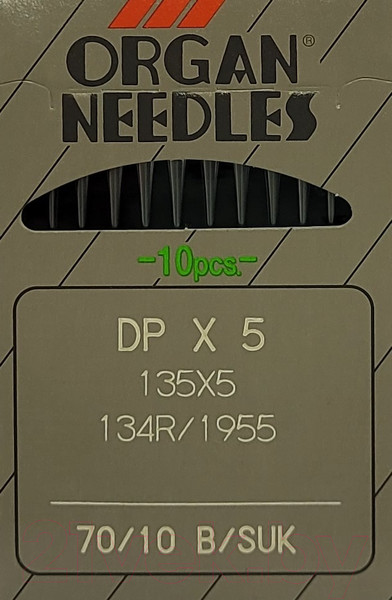 Изображение товара Набор игл для промышленной швейной машины Organ DPx5 70 (SUK) ORG-10 (для высокоэластичных тканей)