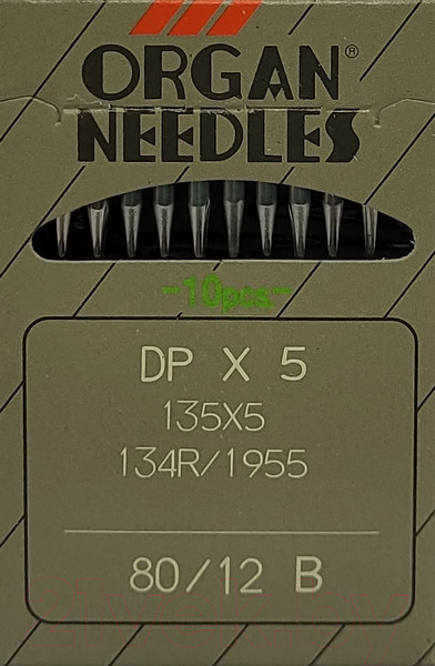 Изображение товара Набор игл для промышленной швейной машины Organ DPx5 80 B (SUK) ORG-10 (для высокоэластичных тканей)
