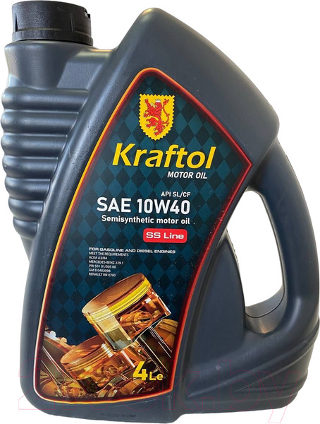 Изображение товара Моторное масло Kraftol API SL/CF SAE 10W40 / 3529 (4л)
