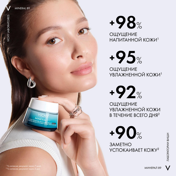 Изображение товара Крем для лица Vichy  Mineral 89 Интенсивно увлажняющий 100ч Для сухой кожи (50мл)