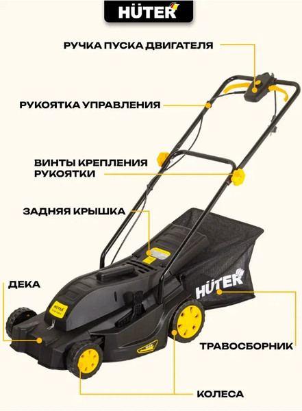 Изображение товара Газонокосилка электрическая Huter ELM-1600T (70/4/21)