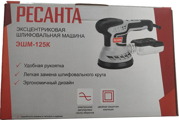 Изображение товара Эксцентриковая шлифовальная машина Ресанта ЭШМ-125К (75/6/4)