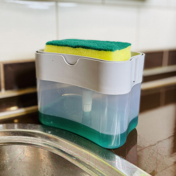 Изображение товара Дозатор моющего средства с губкой Мультидом Press VL58-229