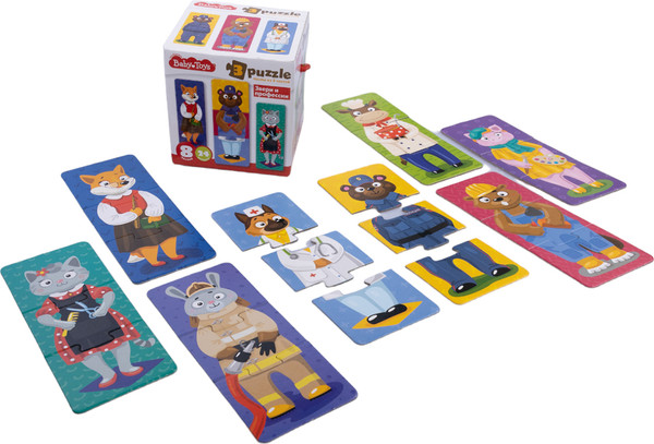 Изображение товара Развивающая игра Baby Toys Звери и профессии / 4773 (24эл)