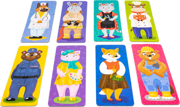 Изображение товара Развивающая игра Baby Toys Звери и профессии / 4773 (24эл)