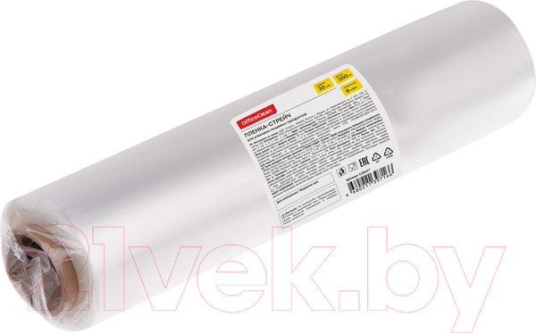 Изображение товара Пленка пищевая OfficeClean 0.3x300м 6мкм / 328657 (белый)