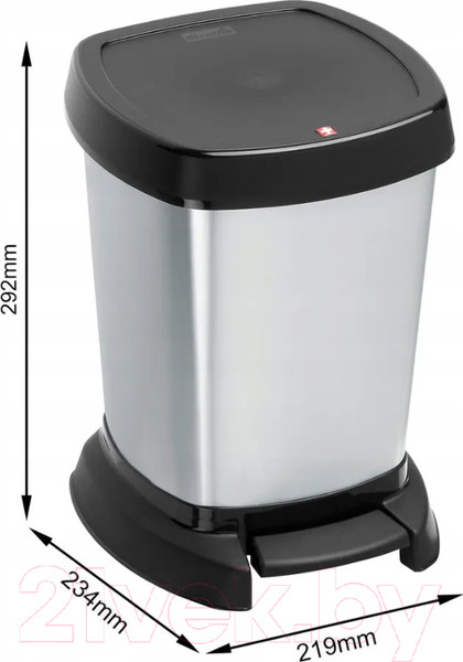 Изображение товара Мусорное ведро Rotho Paso с педалью / 1116510264