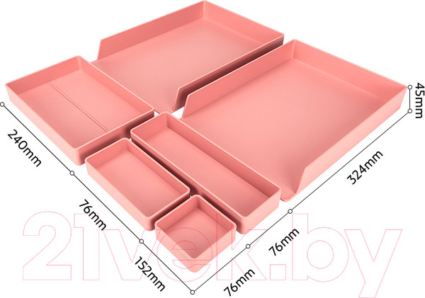 Изображение товара Органайзер настольный Deli Nusign / NS001 (розовый)