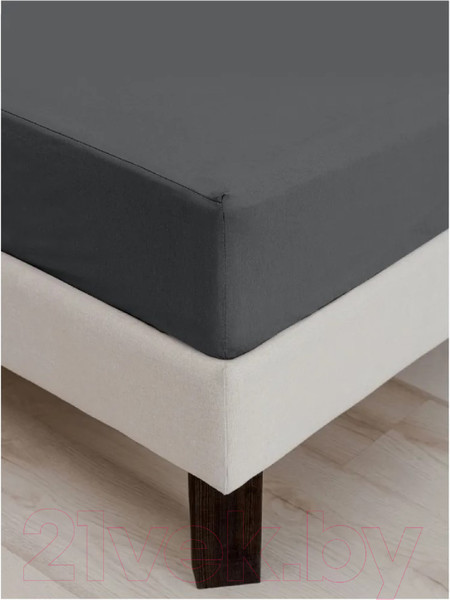 Изображение товара Простыня ВАСИЛИСА Idea на резинке 180x200x25/ 273987 (графит)