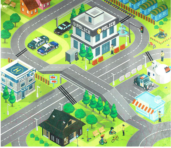 Изображение товара Игровой коврик Darvish С машинкой Police / SR-T-1359