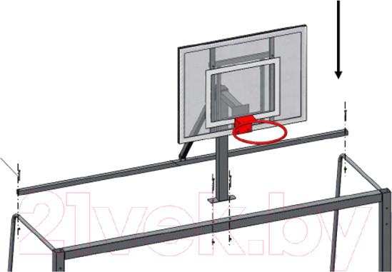 Изображение товара Баскетбольный стенд Dinamika ZSO-003906