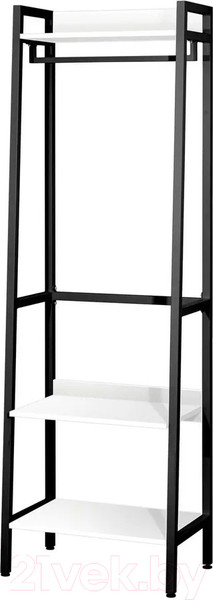 Изображение товара Секция в прихожую Millwood Сканди 6 65x40x200 (белый/металл черный)