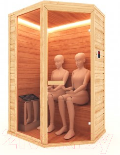 Изображение товара Финская сауна Шингарёв и Ко Угловая 2-местная