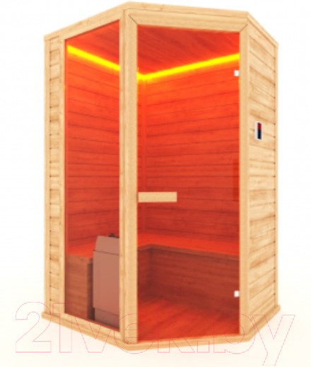 Изображение товара Финская сауна Шингарёв и Ко Угловая 3-местная